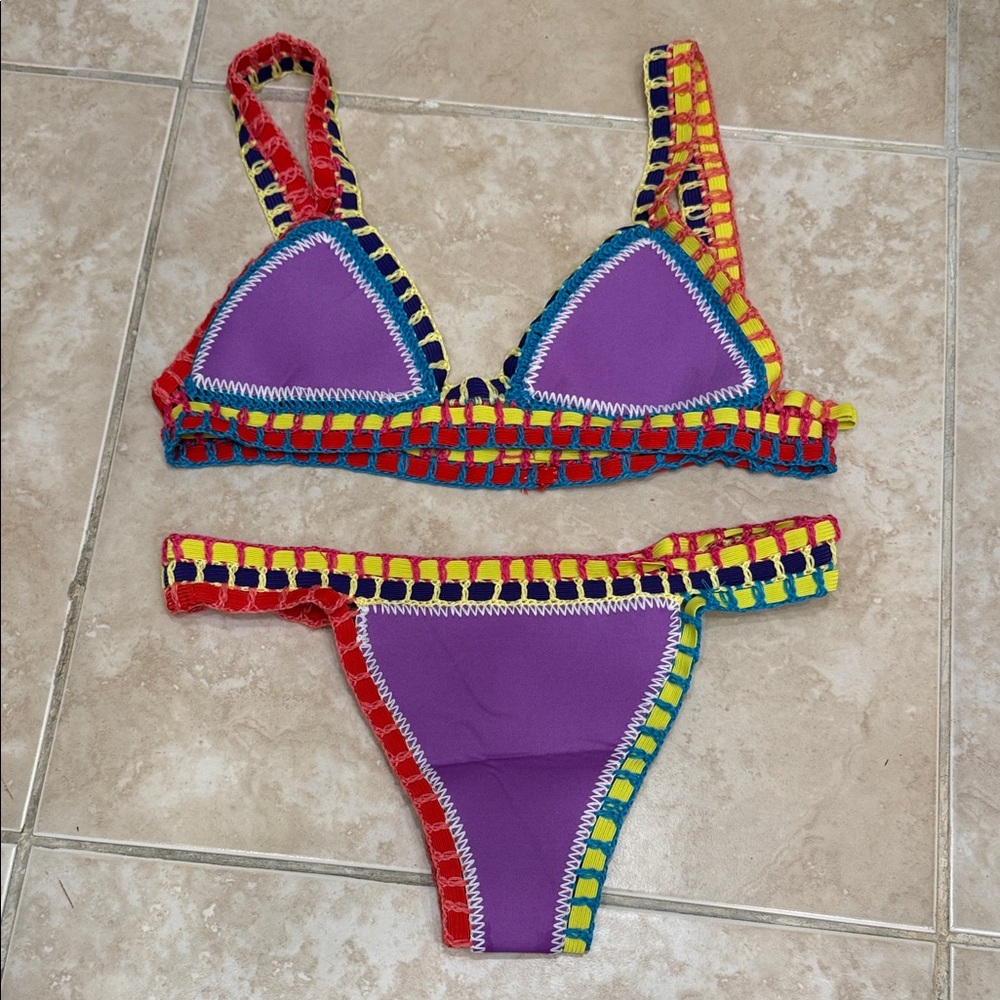 Multicolor Crochet Bikini Top